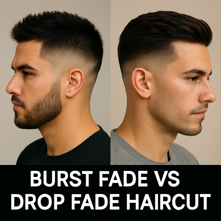 Burst fade vs drop fade haircut