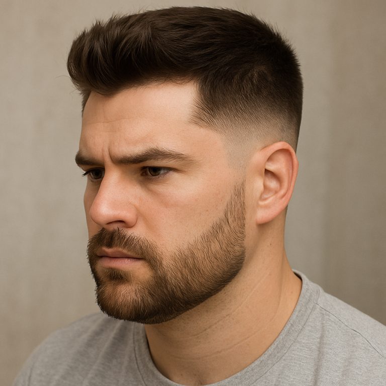 Mid Taper Fade for Square Faces