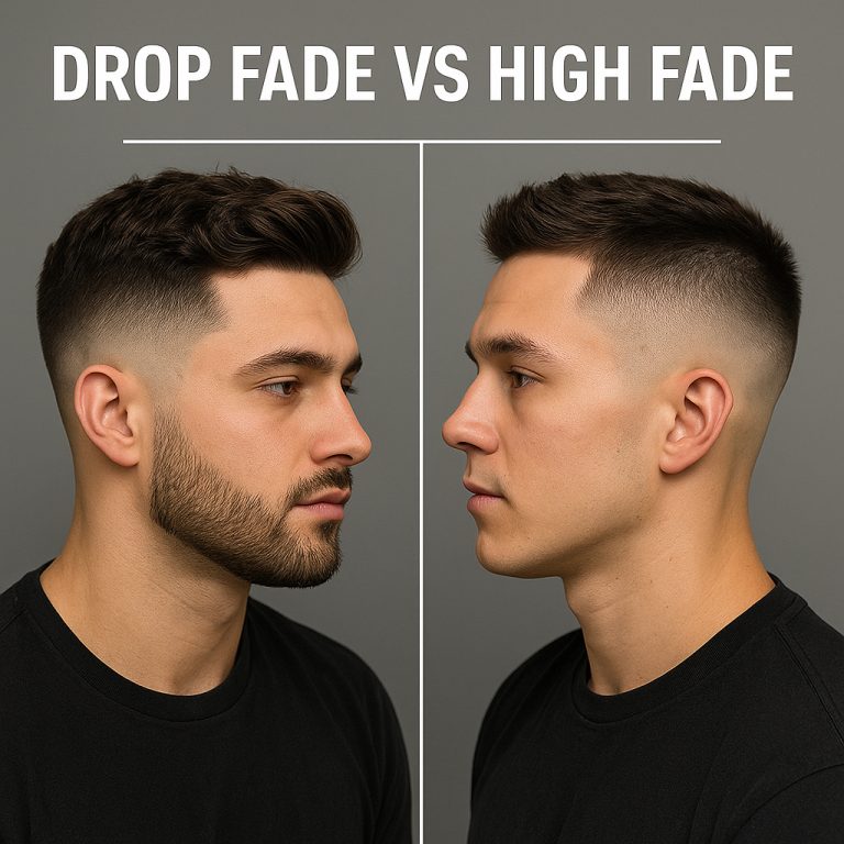 Drop fade vs high fade haircut