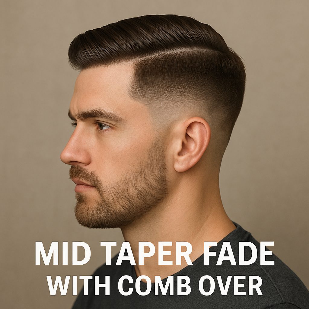 Mid Taper Fade with Comb Over