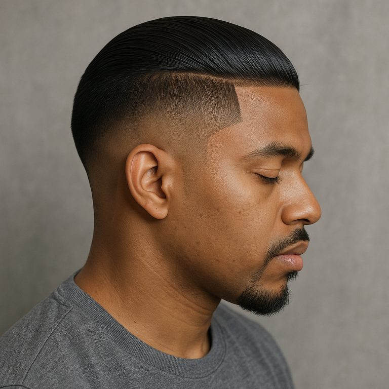 Burst fade for straight hair types