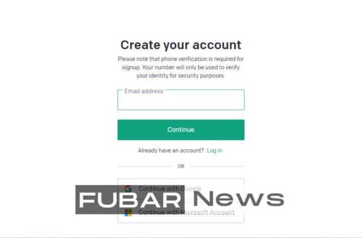 chat gpt Registration Form - Fubar News